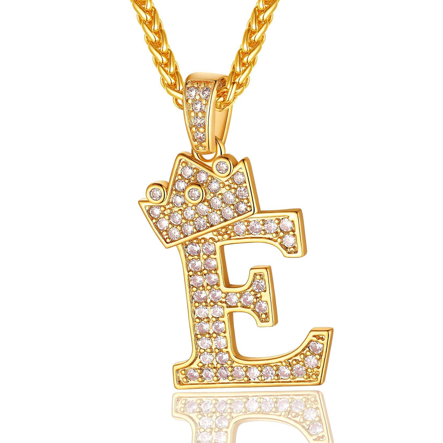 Sparkly Cubic Zirconia Initial E Necklace