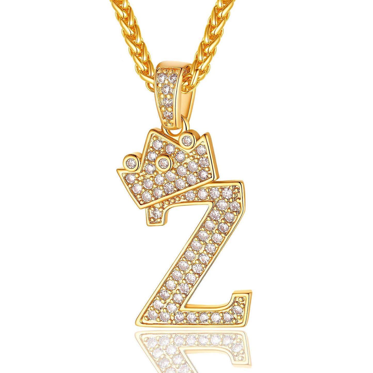 Sparkly Cubic Zirconia Initial Z Necklace