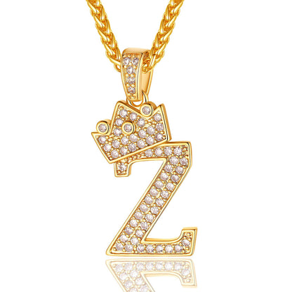 Sparkly Cubic Zirconia Initial Z Necklace