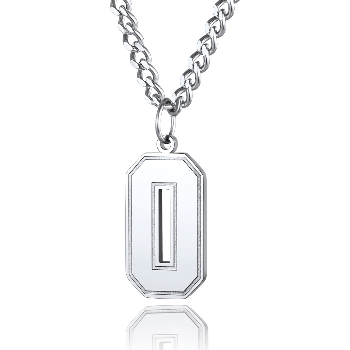  Sport Jersey Number 0 Necklace for Men Stainless Steel