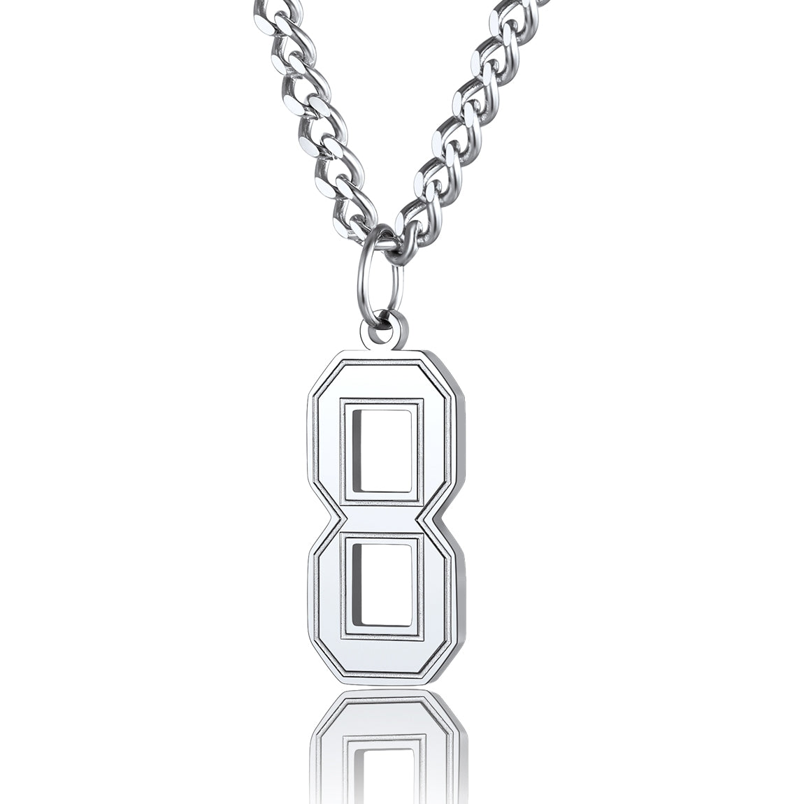  Sport Jersey Number 8 Necklace for Men