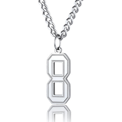  Sport Jersey Number 8 Necklace for Men