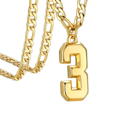  Sport Number 3 Figaro Chain Necklaces in Gold Plated