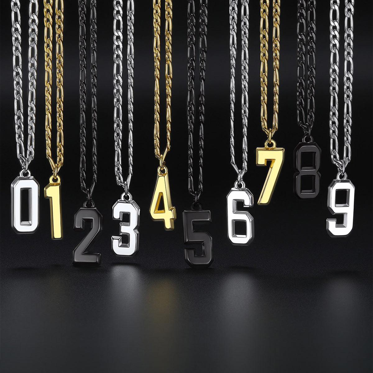 Sport Number Figaro Chain Necklaces in different Color