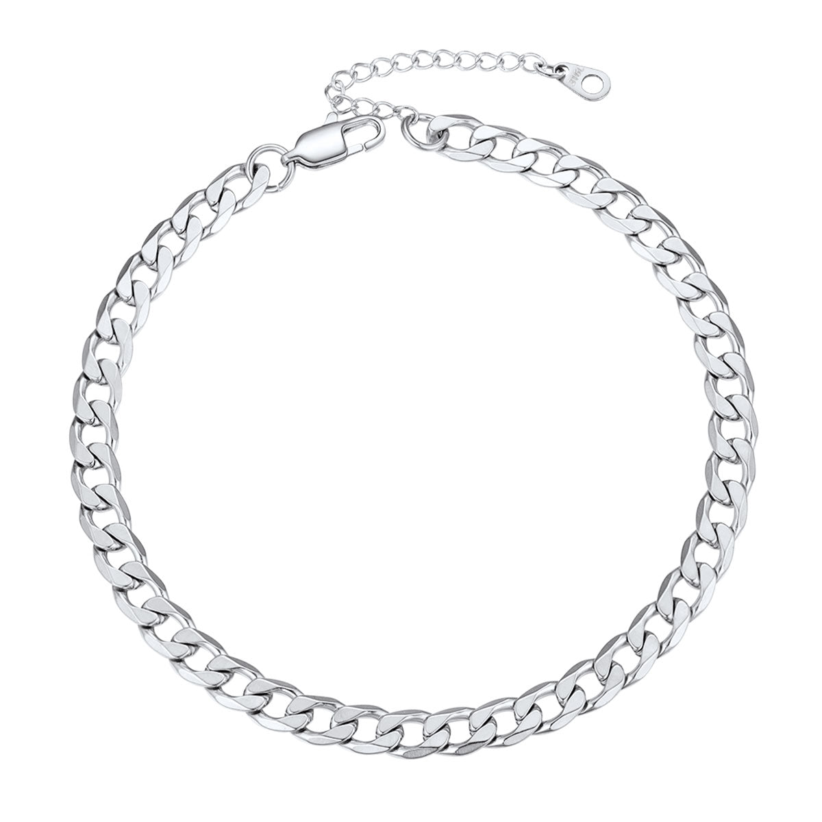Stainless Steel Cuban Link Anklet for Women 6MM
