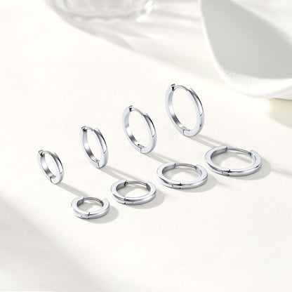 Stainless Steel Huggie Earrings for Women Men in different size