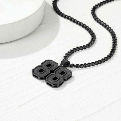 Stainless Steel Number Necklace Sport Necklace 