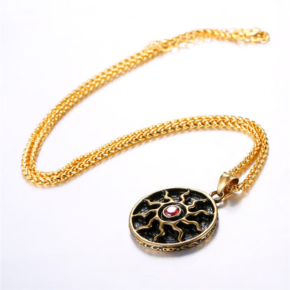 Stainless Steel Sun God Apollo Necklace