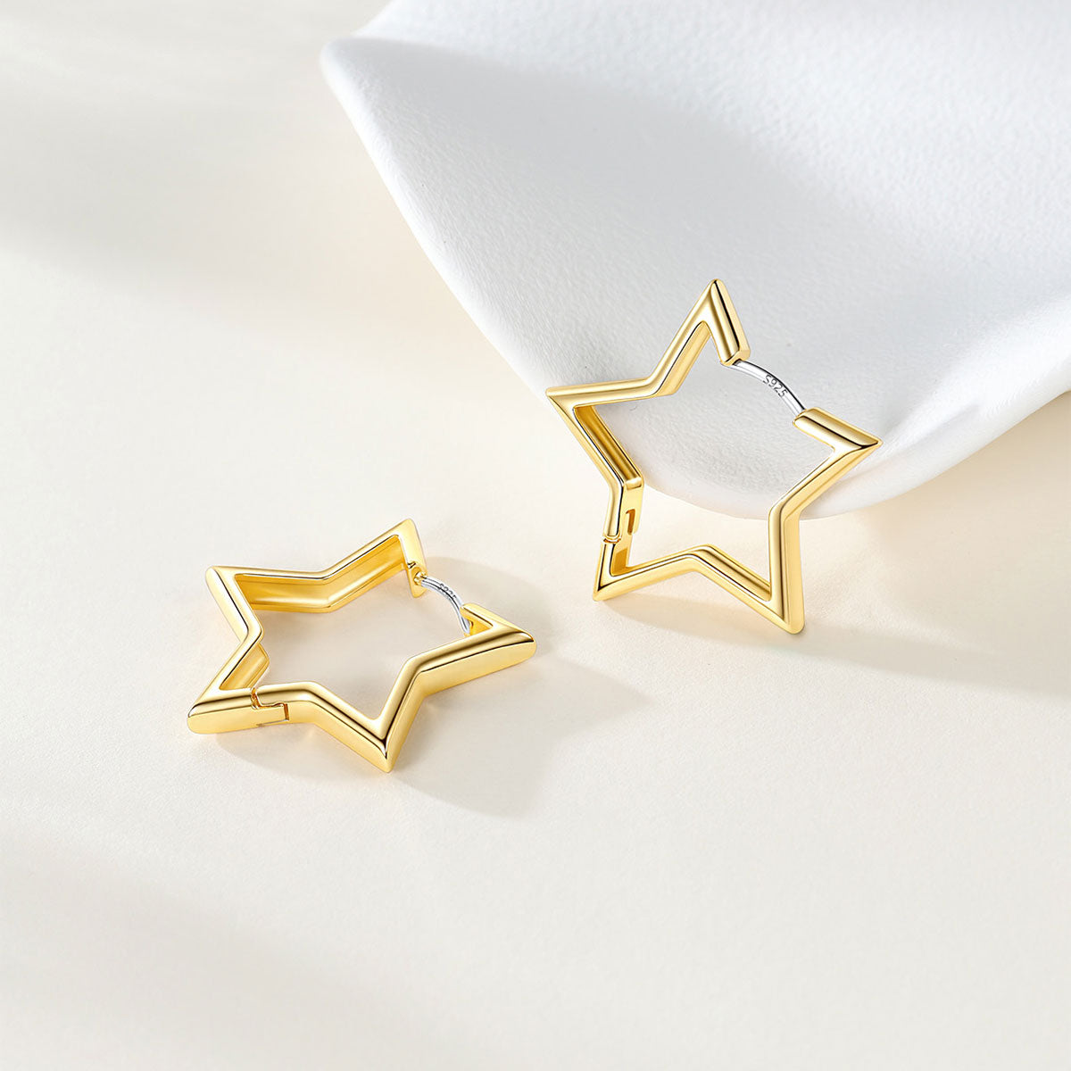 Star Huggie Earrings for Women Gold Plated earrings