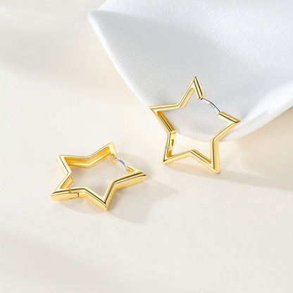 Star Huggie Earrings for Women Gold Plated earrings