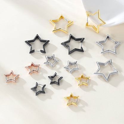 Star Huggie Earrings for Women in different color