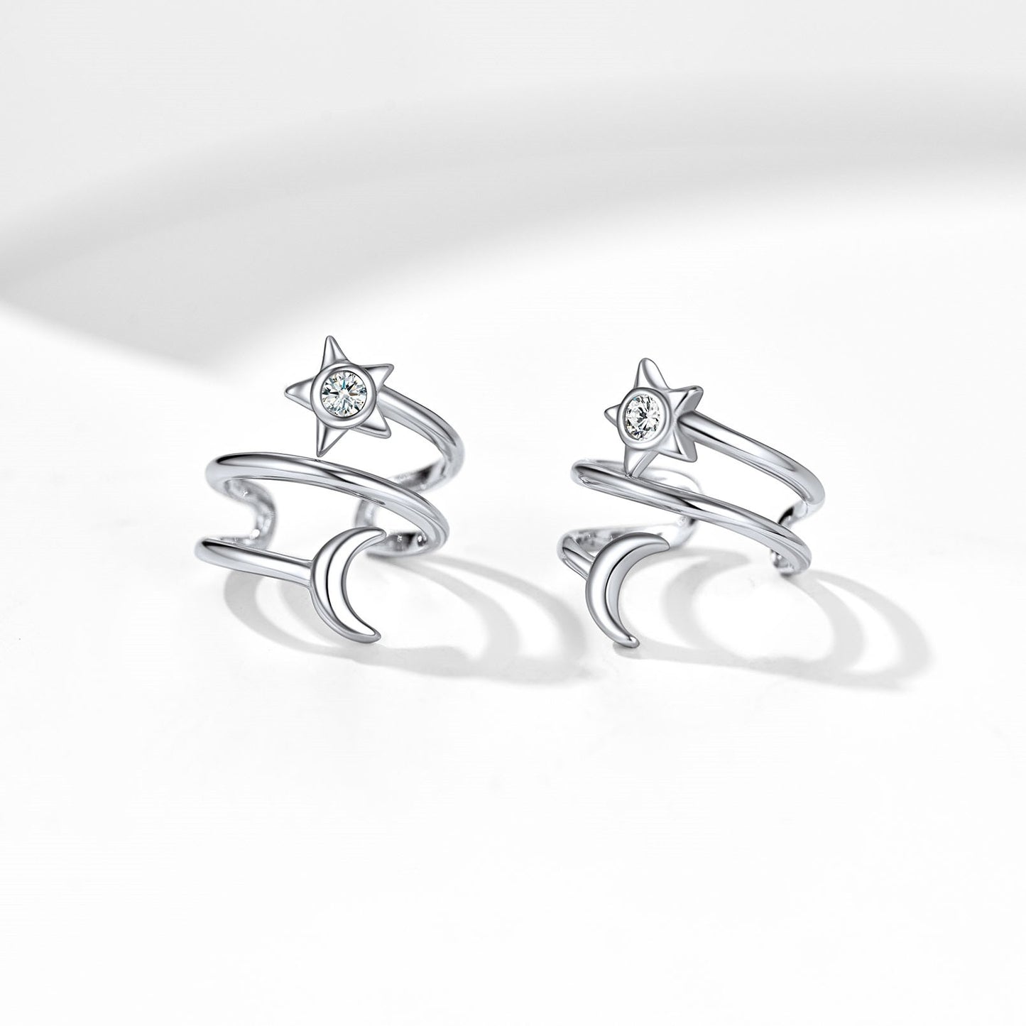 Star Moon Ear Cuff Earrings for Women