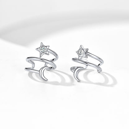Star Moon Ear Cuff Earrings for Women