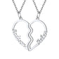 Sterling Silver Custom Name Heart Couple Necklaces