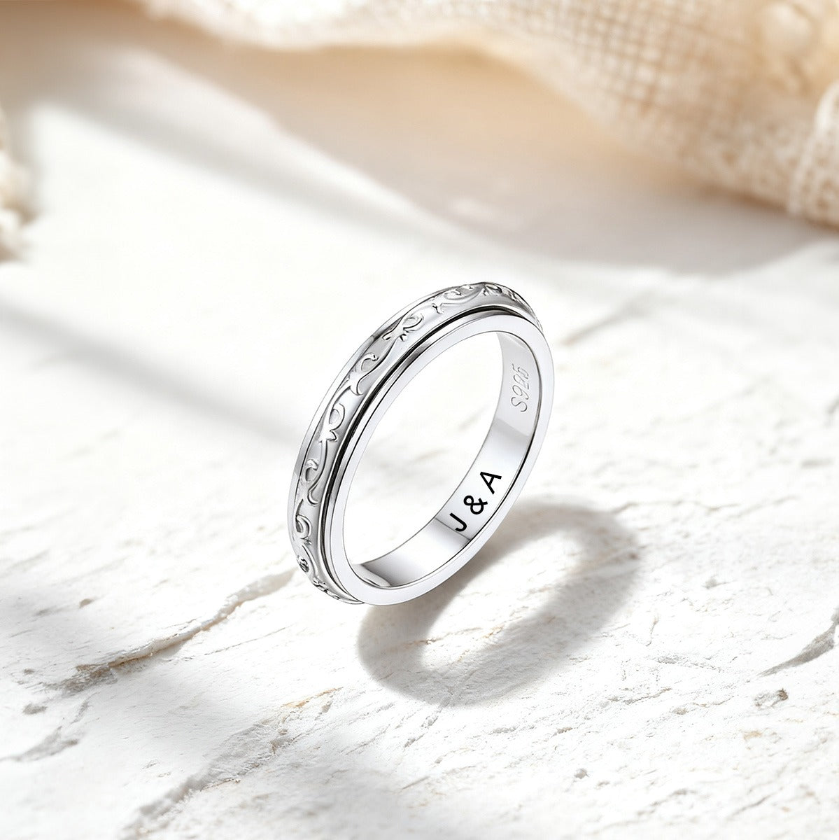 Sterling Silver Celtic Knot Anxiety Fidget Ring