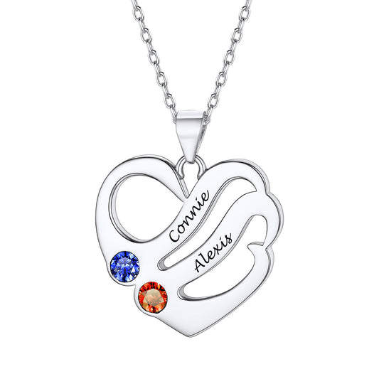 Sterling Silver Custom Heart Necklace