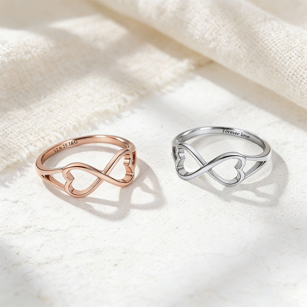 Infinity Moon Promise Rings 925 Sterling Silver Heart Infinity Promise Ring for Women – BIRTHSTONES ...
