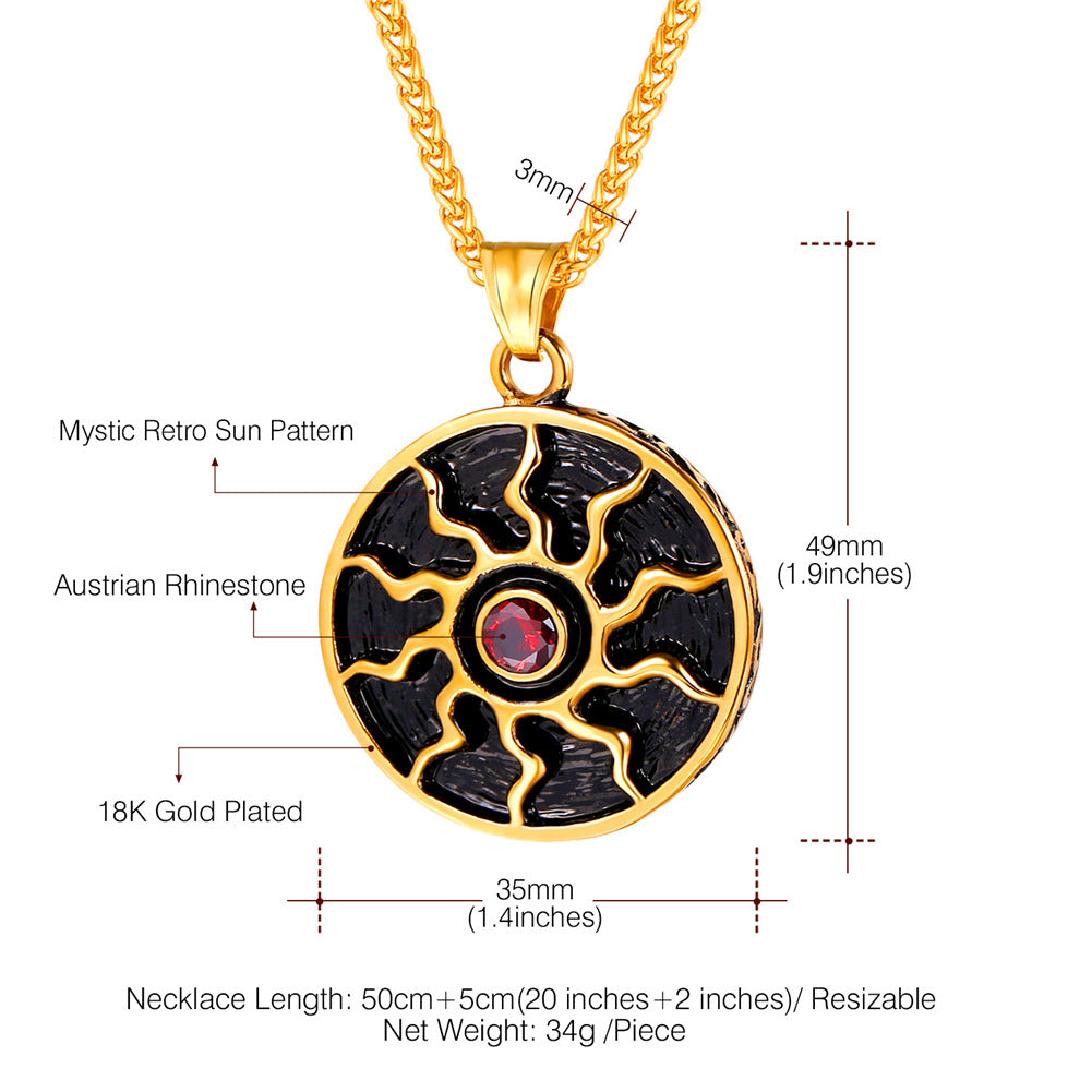 Sun God Apollo Necklace: Dimension, Durable, Solid
