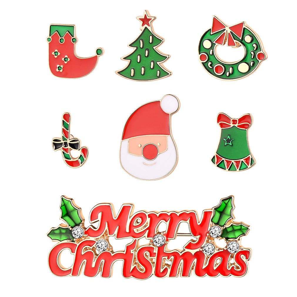 ⚡Flash Sale Christmas Festive Brooch Pins 7PCS