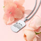 Tag Necklace With Calendar