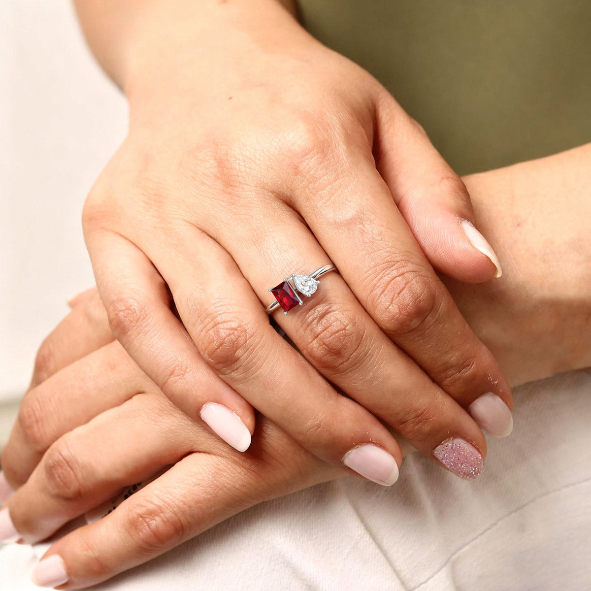 Toi et Moi Birthstone Ring for Women