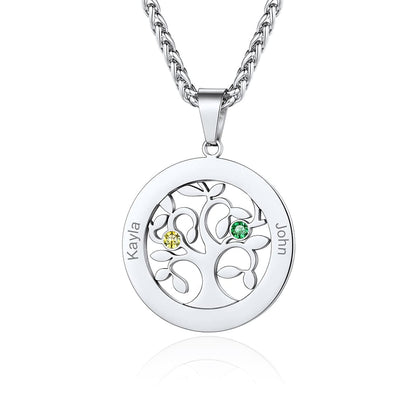 Tree of life birthstone necklace