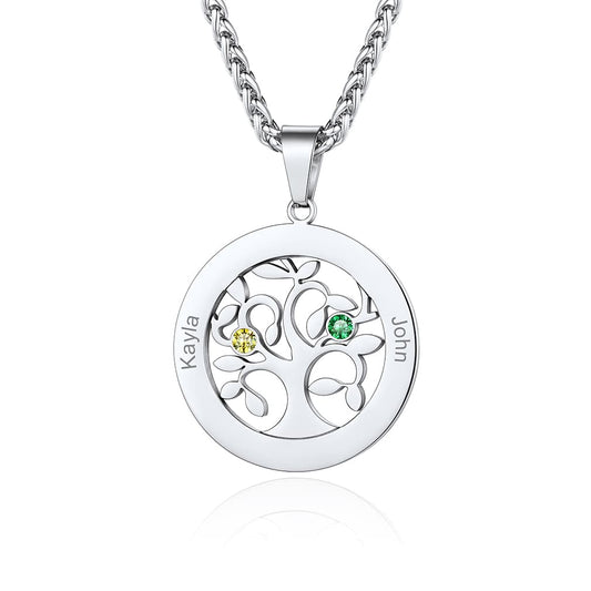 Tree of life birthstone necklace