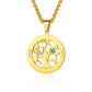 Tree of life necklace 2 Stones Gold