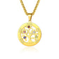 Tree of life necklace 5 Stones Gold