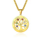Tree of life necklace 7 Stones Gold