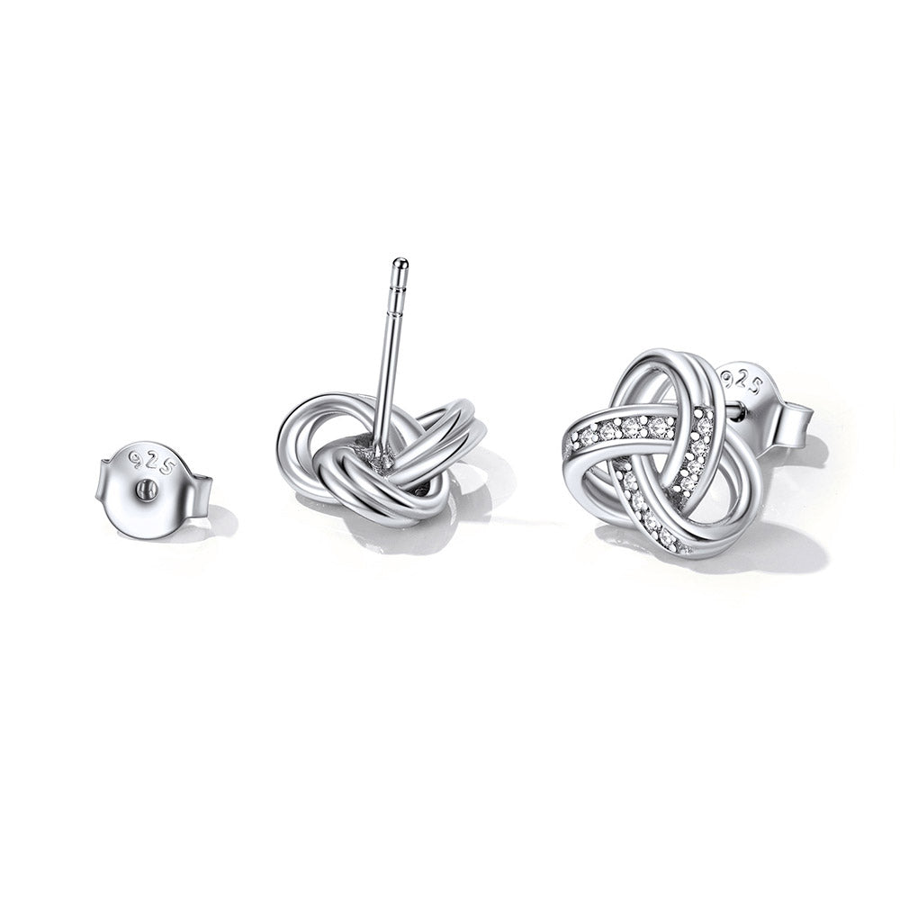 Triple Love Knot Earrings for women