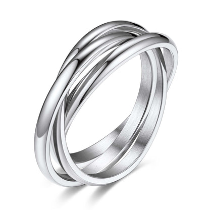 Triple Row Rolling Interlocking Stacking Rings