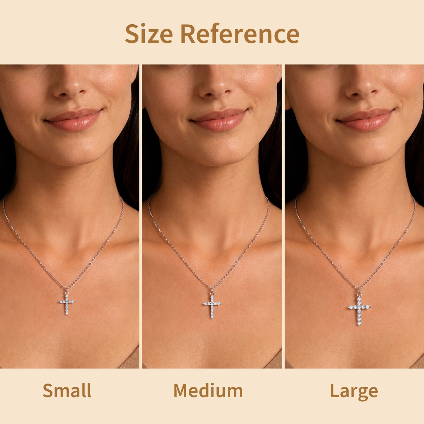 Sparkling Dainty Daimond Cross Necklace for Women