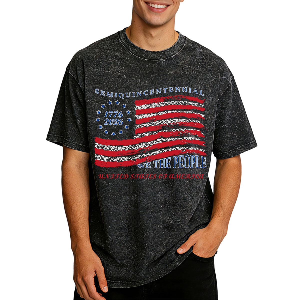 USA 250 Years American Flag 4th of July T-Shirt