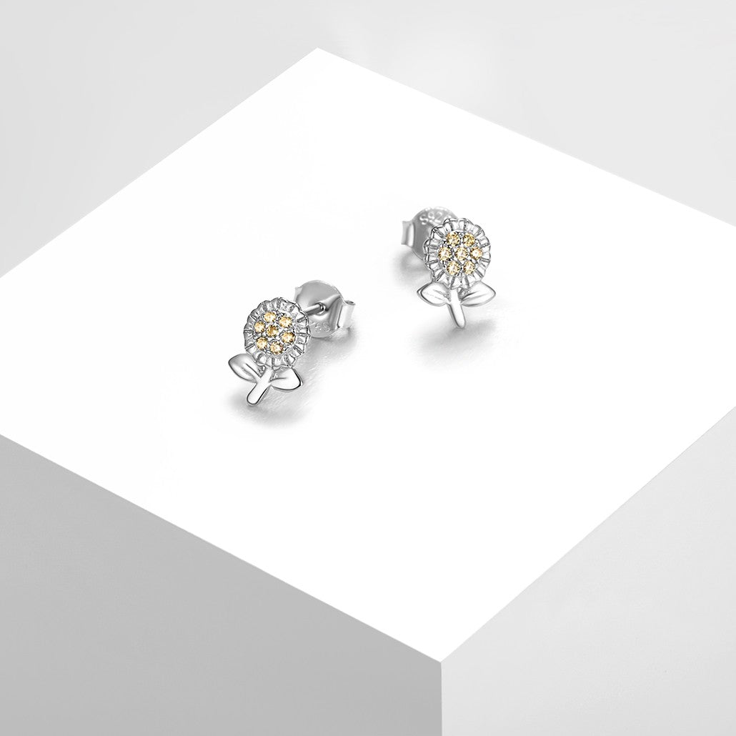 ⚡Flash Sale 925 Sterling Silver Sunflower Stud Earrings