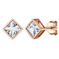 ⚡Flash Sale Sterling Silver Princess Cut CZ Stud Earrings