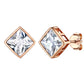 ⚡Flash Sale Sterling Silver Princess Cut CZ Stud Earrings