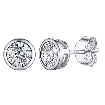 ⚡Flash Sale 925 Sterling Silver Cubic Zirconia Stud Earrings