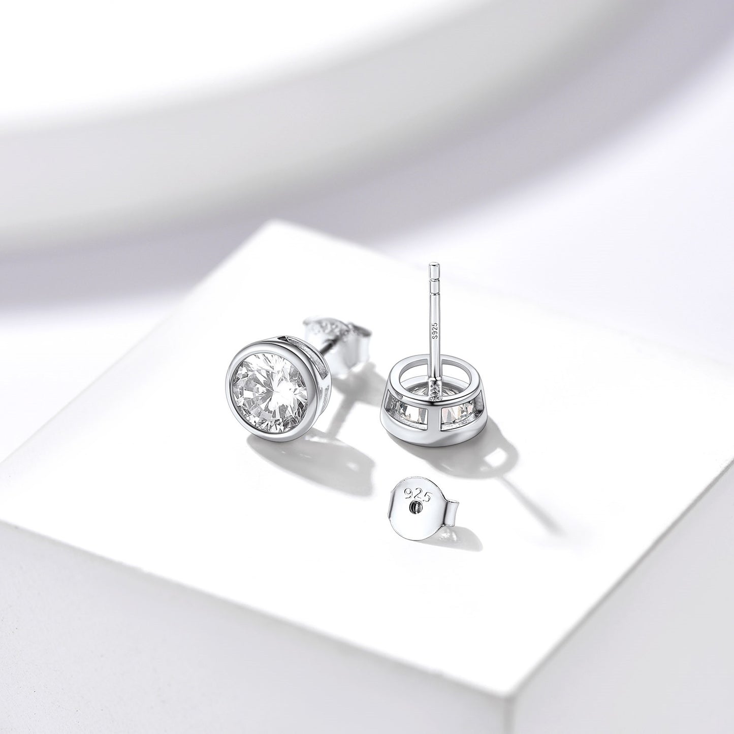 ⚡Flash Sale 925 Sterling Silver Cubic Zirconia Stud Earrings