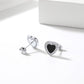 ⚡Flash Sale 925 Sterling Silver Heart Black Onyx Stud Earrings