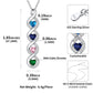 Personalized Infinity Necklace With 4 Heart Birthstones
