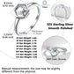 Sterling Silver Hexagon Cubic Zirconia Bezel Set Engagement Rings
