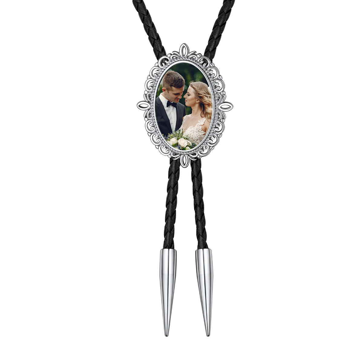  Vintage Genunie Leather Photo Bolo Ties for Men