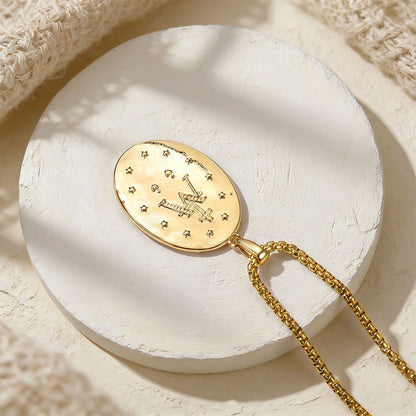Virgin Mary Miraculous Medal Necklace in Gold Plated