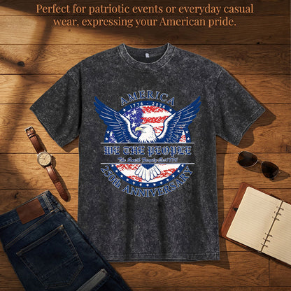 Washed Black 250th Anniversary T Shirt USA 4th of July Shirts