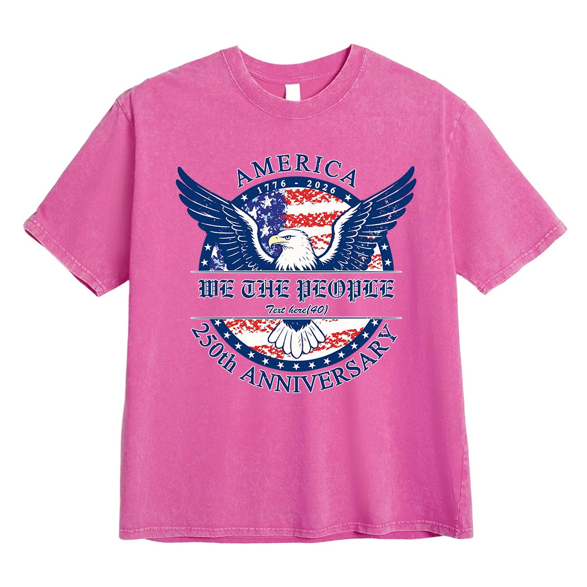 Washed Rose Pink 250th Anniversary T Shirt USA 4th of July Shirts
