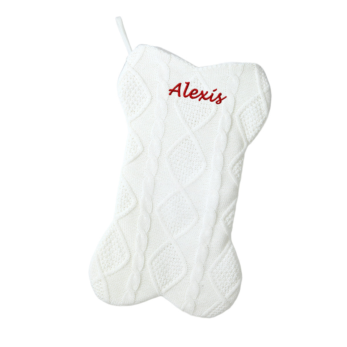 White Bone Shape Christmas Stockings