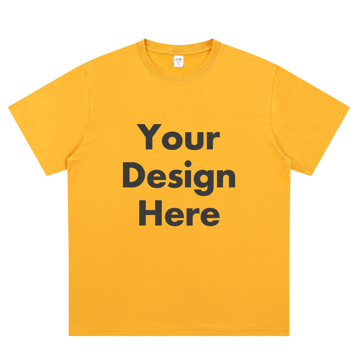 Yellow Text T-Shirts for Women Men