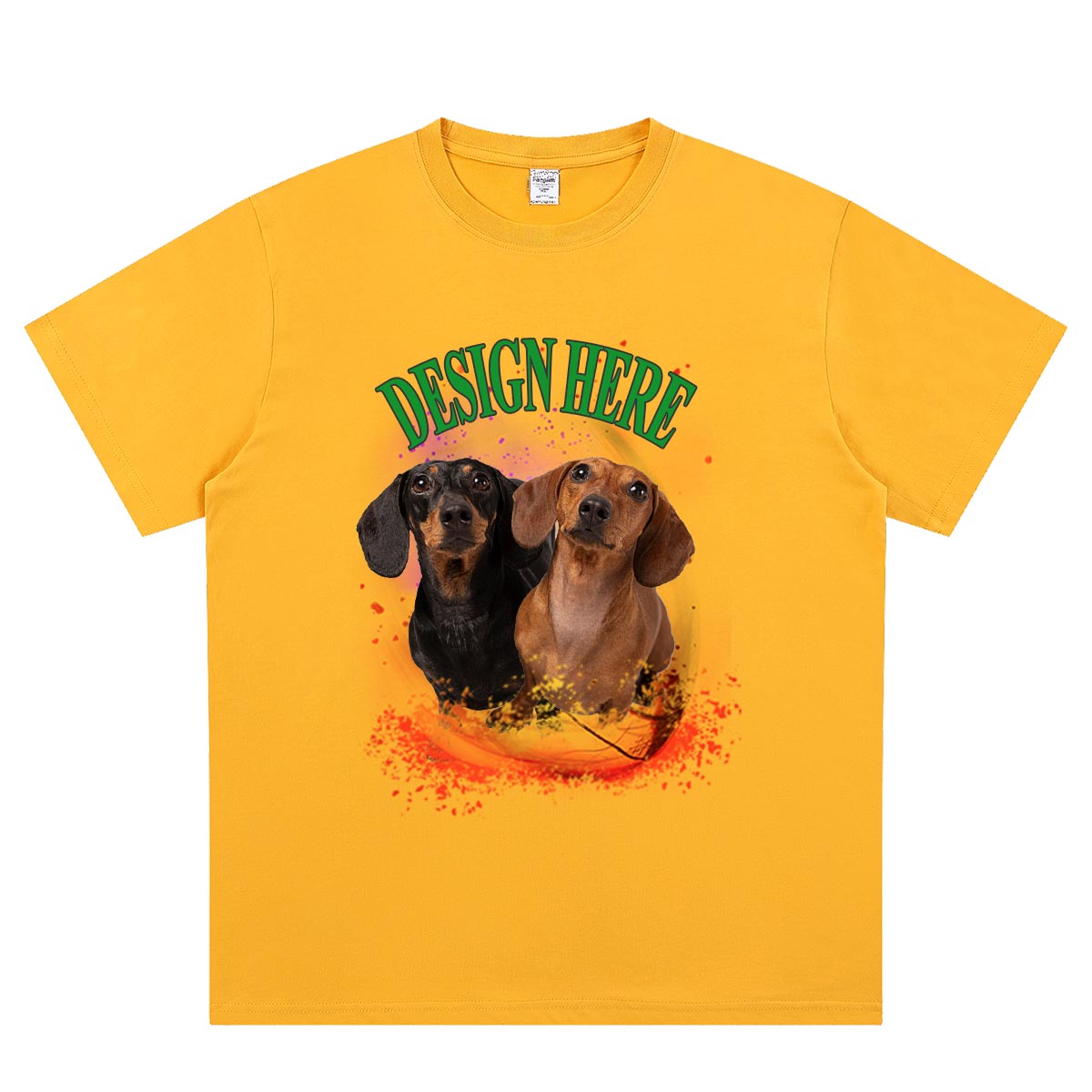 Yellow cusotm Photo and Text T-Shirts