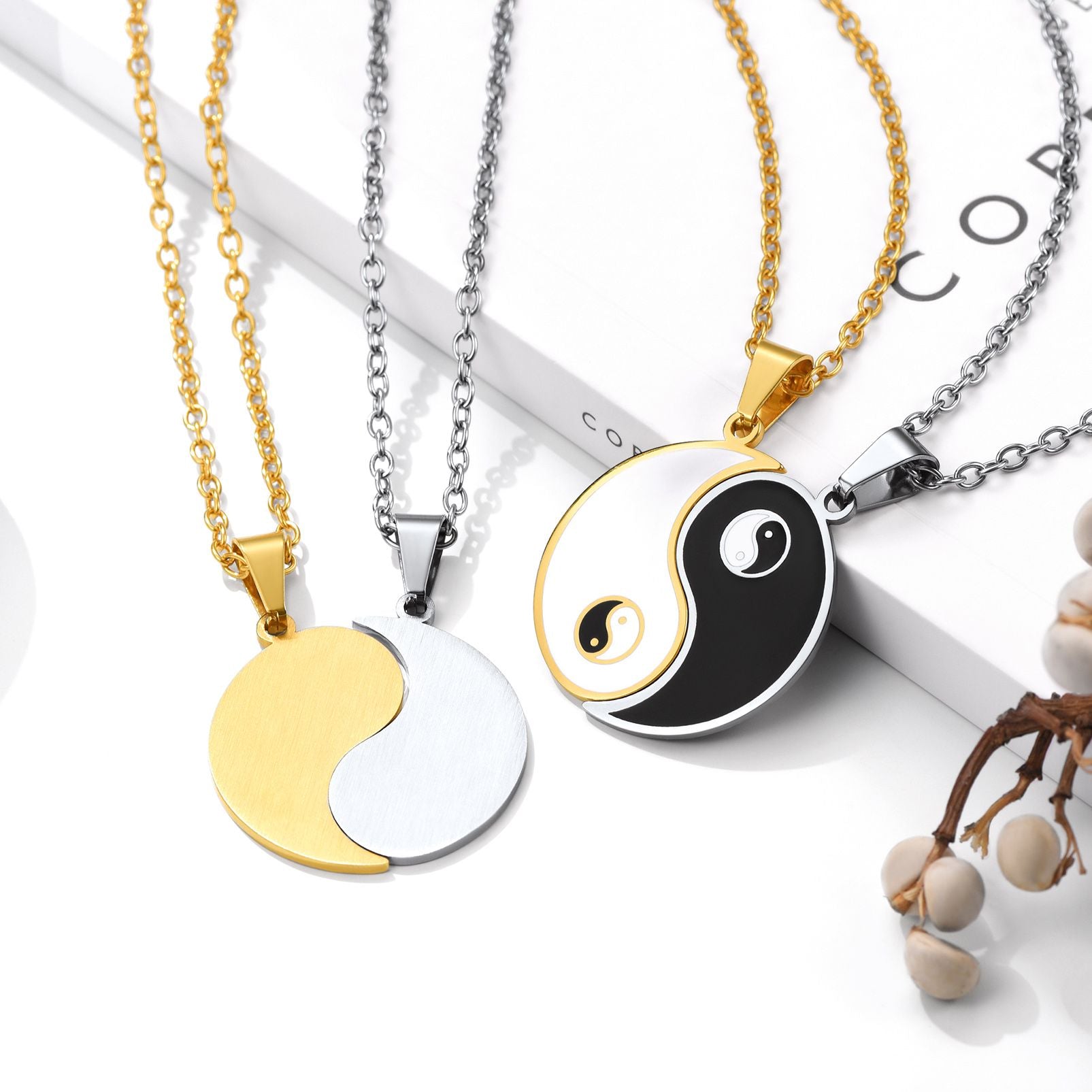 Yin Yang Necklace For Couple